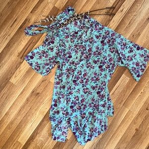 Pinkblush floral maternity and postpartum robe